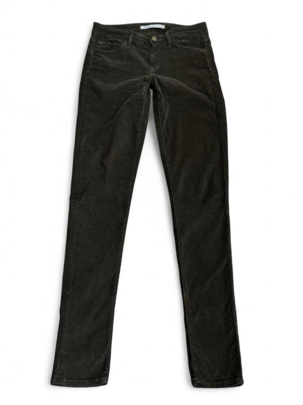 vintage low rise slim straight cotton corduroy velvet vince pants